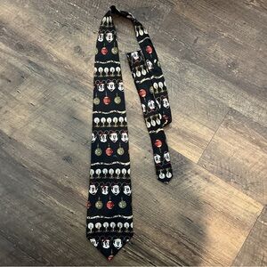 Disney Mickey Mouse Ornament Christmas Black and Gold Character Tie​ party